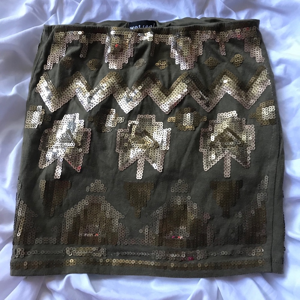 Sequined Mini Skirt